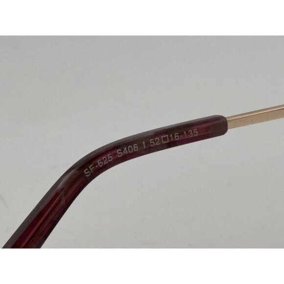 SuperFlex - SF-625 S406 52-16-135 Red & Gold Acetate Glasses Frames - Picture 7 of 9